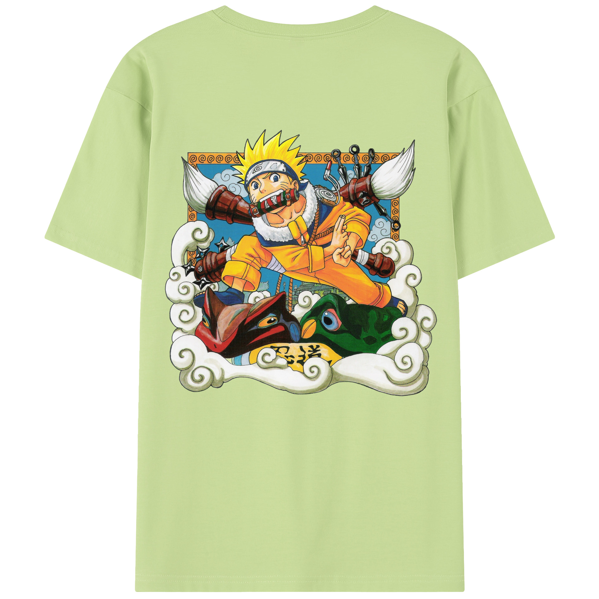 （画像用） NARUTO -ナルト- うずまき ナルト Uzumaki Naruto 綿100％半袖Tシャツ（背面プリント）